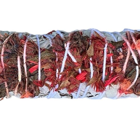 NWOT New Aviva Stanoff Sage Stick with Red Flowers. Positive Energy Healing - Picture 3 of 4